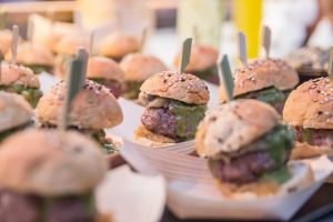 Mini hamburguesas de buffet y catering