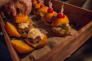 Mini hamburguesas de buffet y catering