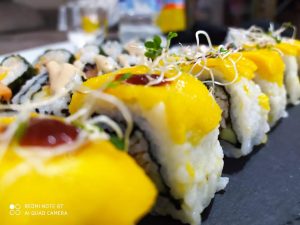 Bandeja de sushi para eventos