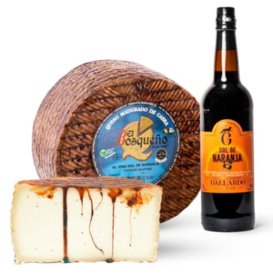 Queso curado de cabra al vino sol de naranja El Bosqueño